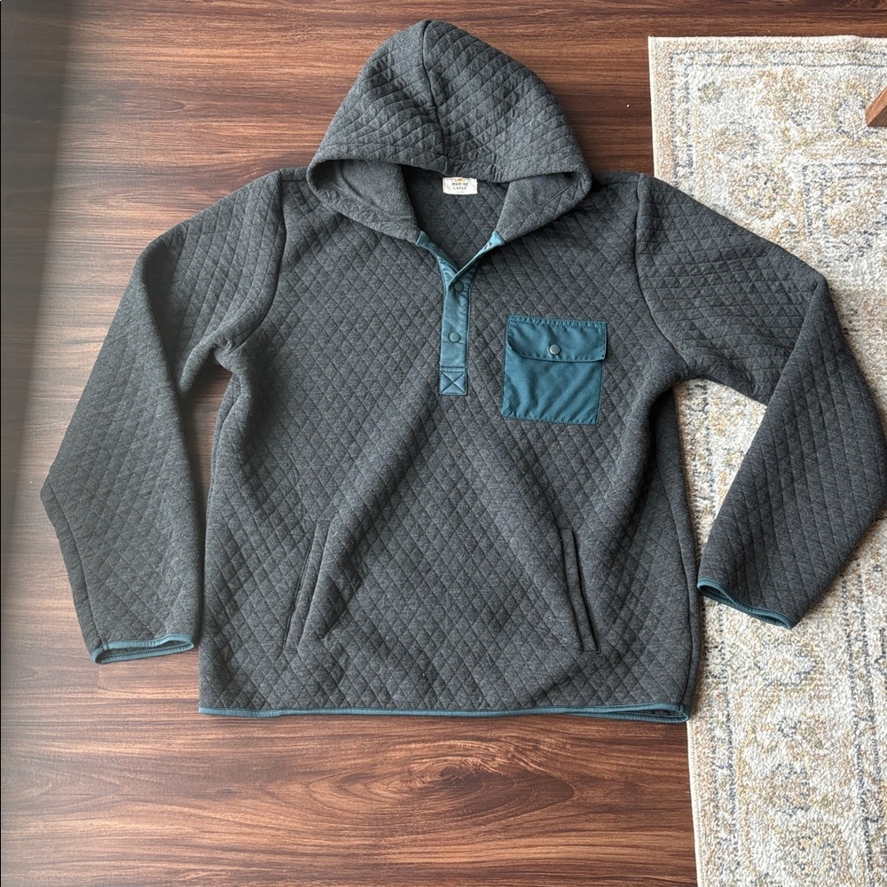 Marine Layer Corbet Quilted Snap Hoodie
